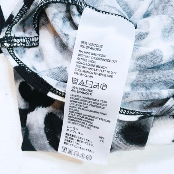 Tommy Bahama Leopard Print Stretch Faux Wrap Dress Size S 3/4 Sleeve - Picture 4 of 4